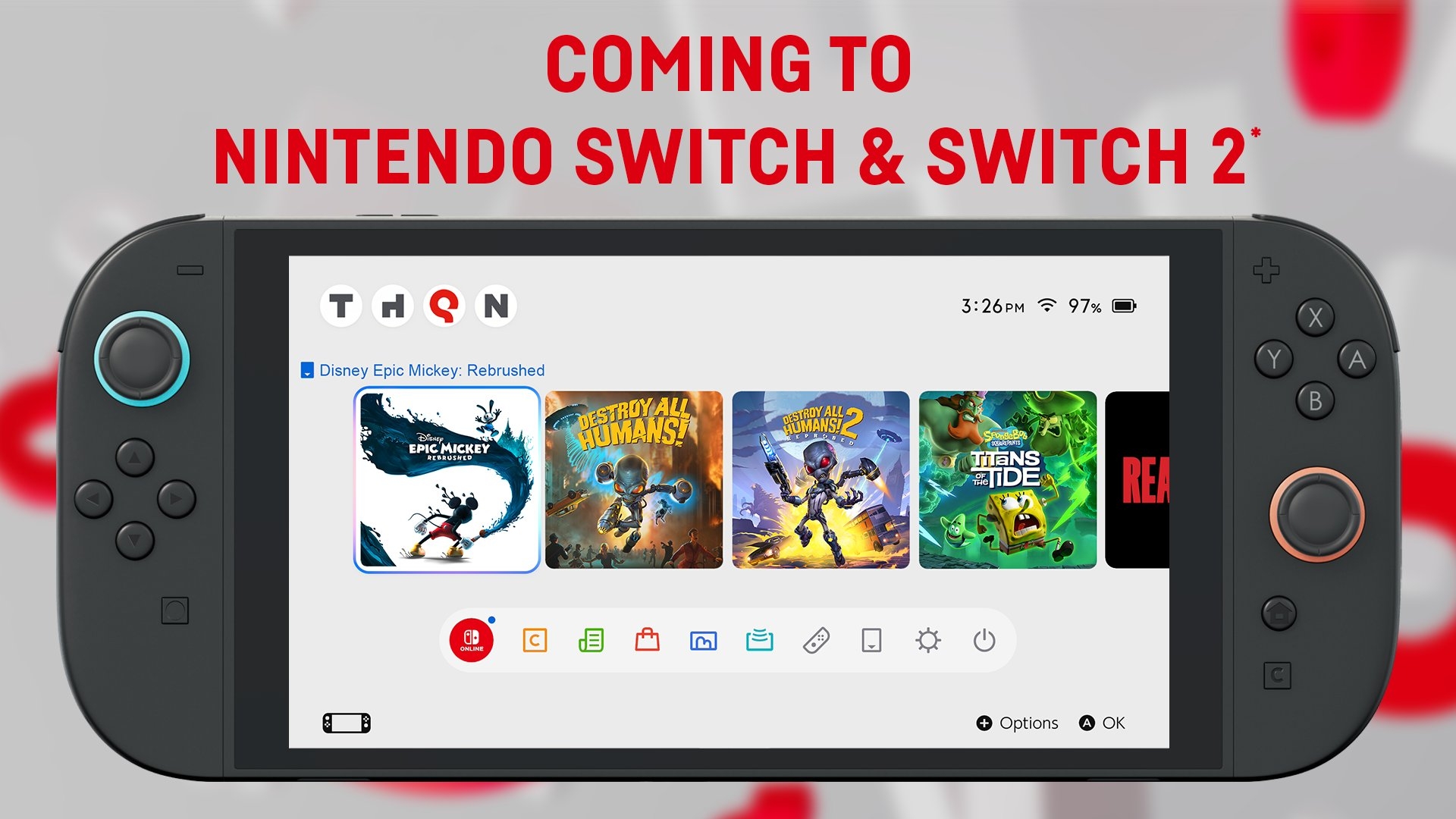 THQ Nordic annonce plusieurs portages Switch 2, dont celui d'Epic Mickey Rebrushed